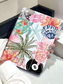Coconut, Coconut Tree, Hibiscus Flower, Hibiscus Flower Protective Case For IPad Air 8 (M4) 2026 (11-Inch), Air 8 (M4) 2026 (13-Inch), (A16) 11th Gen 11-Inch (2025), Apple Air 11 (2025), 10th Gen 10.9-Inch (2022), With Pencil Slot, Tri-Fold Stand, Auto Wake/Sleep, Cute Gift For Back To School, Valentine's Day, Holidays - Multicolor - View 3