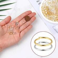 35/40/100/110/140/170/170/520pcs Iron Closed Jump Rings For DIY Jewelry Making, Beading Craft Supplies