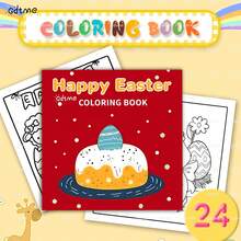 GDTME Easter-Themed Coloring Book Series, Fun Carnival, Cute And Cozy Easter, Rabbits, Easter Eggs, 24 Pages Of Relaxing Coloring, Great Easter Gifts, Stationery, Back-To-School Gifts, Office Supplies.
