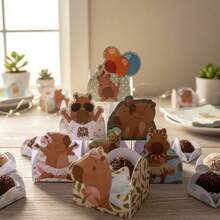Capybara Cupcake Wrappers 50 Units Party Decoration - Rust Brown - View 2
