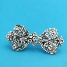 1pc Women's Rhinestone Sweater Brooch, Fashion Swirl Shawl Clip, High-End Collar Clip, Clothing Accessory - Multicolor - View 6