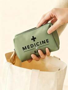 1 Stück tragbare Medizintasche, Erste-Hilfe-Kasten mit großer Kapazität, Retro Damen Medizintasche, kompakte Medizinbox und Erste-Hilfe-Tasche, tragbare Medizinbox, Erste-Hilfe-Kasten und Pillenaufbewahrungsbox, Camping Medizinische Notfalltasche, Erste-Hilfe-Kasten, mit Medizin-Beschriftungsdesign, für täglichen und Notfall-Gebrauch (verschiedene Farben erhältlich) Medizinaufbewahrungstasche, unerlässlich für Reise und Outdoor Erste-Hilfe-Kasten Pillenbox Pillendose Pillenbehälter Krankenhaustasche Medizinorganizer Reiseessentiell Kreuzfahrtessentiell Urlaubsessentiell - Verschiedenfarbig - Übersicht 3