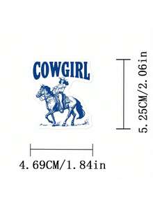 SCXXBSW 50pcs Blue Brown Cowboy Creative Cartoon PVC Stickers Suitable For Handbooks, Phone Cases, Laptops, Computers, Luggage, Refrigerator Decoration - Multicolor - View 4