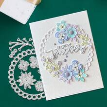 1pc Circular Flower Metal Cutting Die | Multipurpose Craft Tool, Ideal For Scrapbooking, Albums, Cards And Home Decor, Perfect For DIY Crafts - Silver - View 4