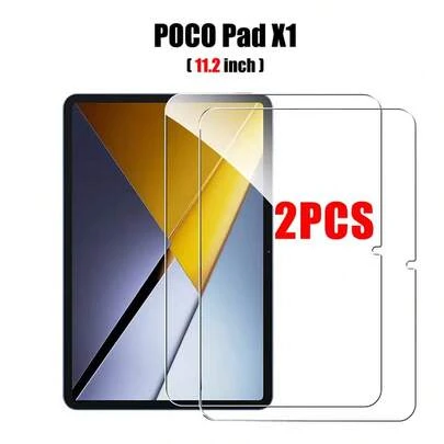 2 piezas de protector de pantalla para Redmi Pad 2/Pad 2 Pro/Pad 2 Pro 5G/Mi Pad Mini/POCO Pad X1/M1 Tablet, película de vidrio templado de dureza 9H, anti-arañazos, alta claridad, sin burbujas