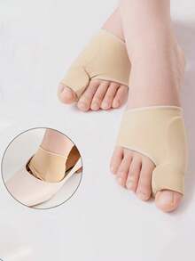2pcs Silicone Toe Protectors, Comfortable Forefoot Pads, Enhanced Wear Resistance, Big Toe Support & Protection, Beige, Flexible Design, Suitable For Daily Comfortable Foot Care - True Color - View 8