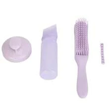 Juego de Peine para Peinar con Botella Aplicadora de Peine para Raíces Cepillo Masajeador para el Cuero Cabelludo y Cepillo de Paleta para Peinar el Cabello y la Barba Rizar - como en la foto - Ver 6