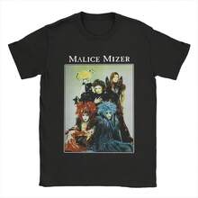 MALICE MIZER T Shirt Men's Cotton Crazy T-Shirts Crew Neck Era Band Tee Shirt Short Sleeve Clothing Birthday Gift - Negro - Ver 1