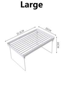 Kitchen Spice Rack; Condiment Rack; Floor-Standing Plastic Storage Rack; Seasoning Rack; Herb Rack - White - View 8