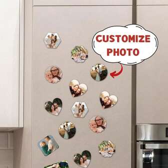 A Custom Photo Fridge Magnet, Featuring A Personalized Photo Or Logo Design, Perfect For Decorating Your Refrigerator. This Personalized Product Is Tailored For Individual Needs And Is Suitable For Home, Office, School, Or Car Decorations. It Makes