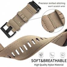 Abanen Rugged Nylon Watch Bands For Garmin Fenix 8 51mm / Enduro/Instinct 2X / Epix Pro 51mm, Adjustable Sports Wrist Strap With Stainless Steel Clasp For Fenix 7X / 6X /5X, Instinct 3 50mm,CoyoteTan - 郊狼棕 - 查看 5