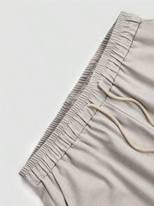 2pcs/Set Men's Gray Dashiki Elegant & Stylish Outfit, Contrast Navy Blue Embroidery, Long Sleeve Round Neck Shirt With Pockets, Elastic Waist Pants, African Clothing, Men's Casual Shirt And Pants Set, Suitable For Parties, Dates, Weddings, Daily Wear, Cultural Events, Traditional Ceremonies & Celebrations - Light Grey - View 8