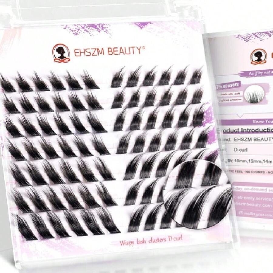 Upgraded,L Curl Lash Clusters 10-16 With No Plastic Feel,Manga Lash Clusters D Curl,Ultra-Soft Individual Lashes With Thin Band And New Comfort,  Style[],38505210 - Đỏ - Xem 1