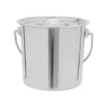 6L Ice Can Pail Bucket Ice Bucket Stainless Steel Kitchen Storage Keg With Lid, Suitable For Kitchen, Industry, Catering, Home Use - Silver - View 10