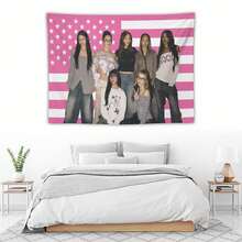 Music Poster Tapestry KATSEYE Flag For Living Room Bedroom Wall Hanging For Friends Fans Gift - 彩色 - 查看 5
