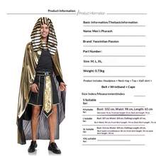 Halloween Costume Egyptian Costume Cosplay Pharaoh Cleopatra Costume For Men And Women Ancient Greek Roman King And Queen Performance Costume - Nam - Xem 6