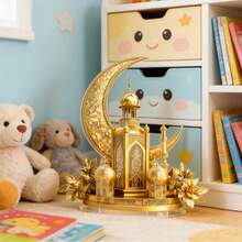 2D Acrylic Ramadan Lantern Sunlight Catcher Decor, Eid Mubarak Theme Building Decoration, No Electricity Required, Suitable For Various Room Types, Ramadan, Eid, Creative Gift - Multicolor - View 4
