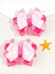 2 Presilhas de Cabelo com Laços Coloridos, Ideais para Meninas, Presilhas de Cetim com Vários Laços, Presilhas Tipo Jacaré, Acessórios de Cabelo para Adolescentes, para Uso Diário - Multicolorido - Ver 14