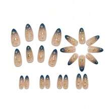 New Bohemian Tetragonal Nail Patch Almond Nail Patch - Y5-24片/盒[果凍膠+搓條] - 查看 2