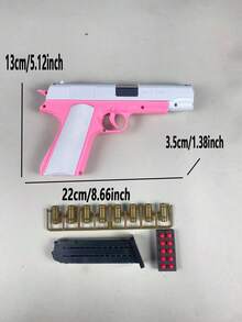 Youth 1911 Manual Shell Throwing Toy Gun, 10 Soft Bullets, 8 Shell Casings, Giving Teenagers A Learning Shooting Game, Pistol Model, Birthday Gift (This Product Has Two Options: Font And No Font, Randomly Sent, Some Accessory Colors Are Randomly Sent, Manual Measurement Of Size May Cause Errors) - Multicolor - View 13