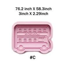 Cute London Landmark Cookie Cutters With Handle Stamp (1.28-4inch) – Travel-Themed Baking Tools For Homemade Cookies & Party Treats - Pink - View 10