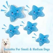 PETSIN Bộ 4 búp bê thú nhồi bông hình cún con có âm thanh, búp bê gặm dễ thương dành cho chó nhỏ, nhiều kiểu dáng khác nhau. - Nhiều màu - Xem 9