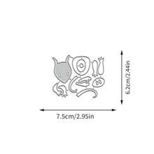 Creative The Mouse And The Picture Frame Metal Cutting Dies, DIY Scrapbooking Album And Embossing Stencil, Greeting Card Making Tool, Card Paper Cutting Crafts ,Gift Card Making Template Die Cuts. - Silver - View 14