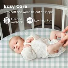 3PCS Baby Bassinet Sheets, Breathable Cozy Fitted Mattress Sheet,Floral Elastic Travel Bassinet Cover For Baby Boys Girls - Multicolor - View 7