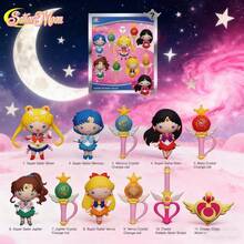 TOEI ANIMATION 1pc Official Sailor Moon Blind Box, 3D Cartoon Character Mystery Surprise Keychain, Randomly Includes Sailor Moon, Sailor Mercury And Other Characters, Creative Entertainment Collectible, Can Be Used As Backpack, Car Key Chain, Room Decor, Christmas, Halloween, Birthday Gift For Family And Friends - Pink - View 2
