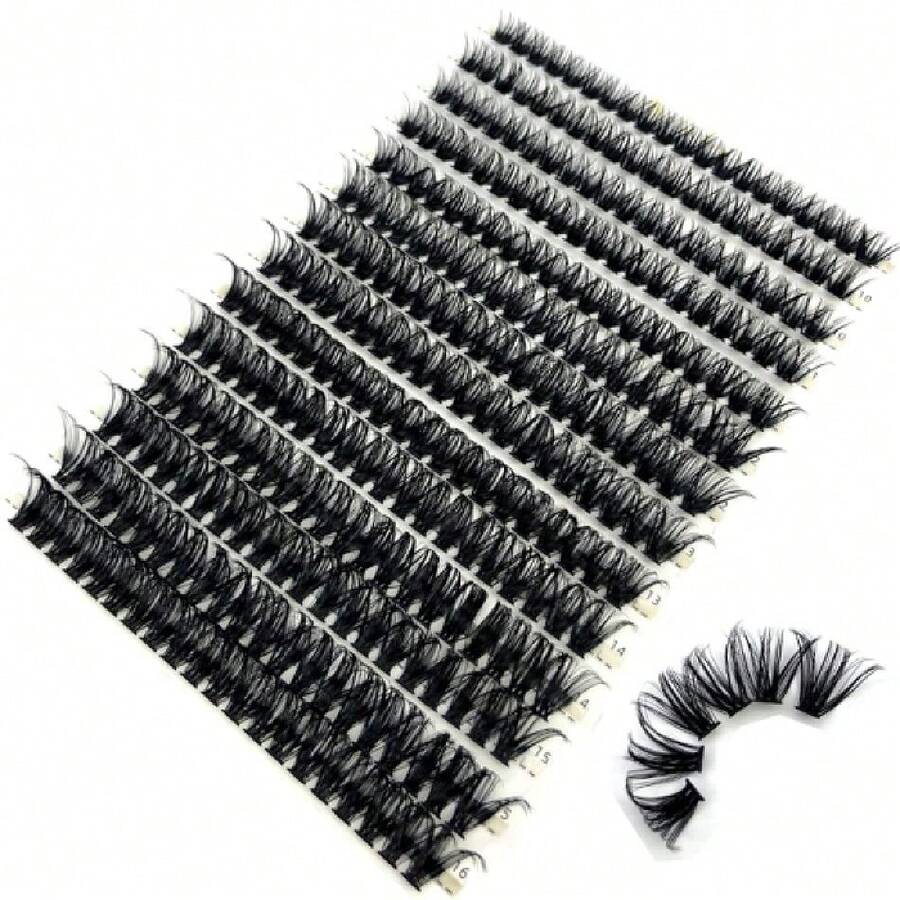 30D/40D/50D/60D/80D Mink Eyelashes 280 Bundles Natural Eyelash Extension 3D Volume Individual Eyelash Cluster Tools Lashes (50D-D Curl-0.07-MIX),38587354 - 軍綠色 - 查看 1