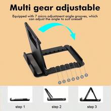 Adjustable Soft Non-Slip 1/2/3/5Pcs 6-Level Adjustable Phone And Tablet Stand Foldable Design Portable For Travel And Office Workers Valentine's Day Gift - Random Color - View 4