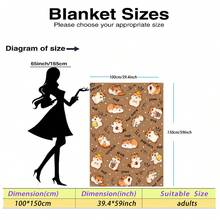 1件仓鼠图案绒毯，柔软保暖舒适的法兰绒毯，适用于沙发、床、汽车、办公室、露营，四季皆宜的礼物 - 彩色 - 查看 17