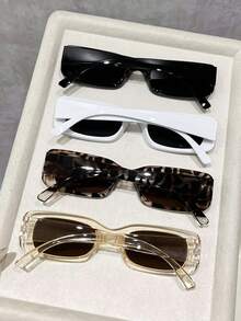 2 Pairs Retro Ins-Style Timeless Elegant & Fashionable Glasses, Suitable For Daily Life, Dates, Street Photography, Fits All Face Shapes - Multicolor - View 9