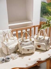 1pc Mommy Tote Bag/Diaper Bag/Hospital Bag/Maternity Bag, Organizer For Diapers, Wipes, Bottles. Suitable For Travel And Daily Use. Mother's Day Gift, New Baby Gift, Birthday Gift, New Year Gift.