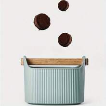 1pc Coffee Knock Box With Removable Tamping Rod - Shock-Proof Anti-Slip Espresso Grounds Knock Box, Durable Coffee Grounds Container, Suitable For Home And Restaurant - Multicolor - View 1