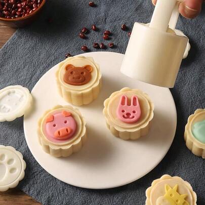 Kit Ejetor Molde Para Massas e Doces Flor Coração Arabesco Docinhos Gourmet