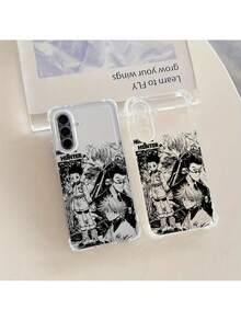 Classic Japanese Anime  Creative Black Cool Graffiti Phone Case Suitable For  Galaxy A56 A26 A36 A17 A07 A55 A35 A06 A05 A14 A24 A34 A54 A16 A05S A25 A15 A23 A33 A53 A73 A04E A04 A02 A22 A32 A52 A12 4G 5G Anti-Fall - 無色 - 查看 5