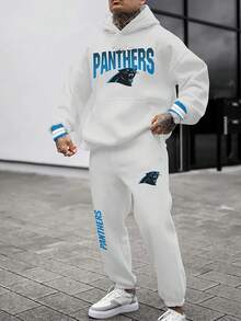 Carol-Ina Panthers Casual Hoodie Jogging Sweatpants Tracksuit Set, Football Team Men's Tracksuit Set, Men's Game Day Hoodie Set - Nhiều màu - Xem 2
