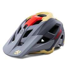 1pc BATFOX Mountain Bike Helmet, Unisex, Black & Gold/Black - Multicolor - View 2