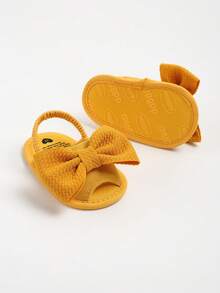 Infant Infant Girls Summer Sandals With Flower Soft Sole Newborn Toddler First Walker Crib Dress Shoes