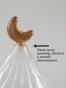 1个月亮玻璃糖果收纳罐，巧克力坚果罐，简约奢华风格，适用于厨房、餐厅、客厅收纳、家居装饰、礼品 - 彩色 - 查看 7