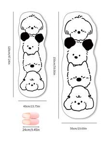 1 قطعة سجادة صناعية من الصوف السميك 10 مم ، 1000 جرام/م2 ، بشكل غير متماثل على شكل كلب صغير ، سجادة ناعمة وفاخرة ، حصيرة غير انزلاقية وقابلة للغسيل للغرفة النوم أو غرفة المعيشة أو المكتب أو الحمام - متعدد الألوان - مشاهدة 3