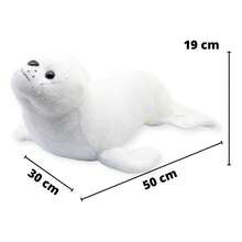 TendenciaFoca De Peluche Blanca Grande Bigotona Juguete Suave De 50cm BlancoCalidad premium - 1 - Ver 2