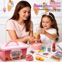 Bộ đồ chơi tự làm slime xốp, phụ kiện hình kem ốc quế, đồ chơi giảm căng thẳng cho trẻ em, slime không dính, quà tặng sinh nhật tuyệt vời nhất cho bé trai và bé gái, giải thưởng trò chơi tiệc tùng ngày lễ, món quà lý tưởng cho bạn bè cùng lớp, gia đình và bạn bè. - Nhiều màu - Xem 6