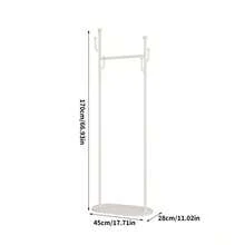 Minimalist Floor-Standing Clothes Rack, Bedroom Garment Storage Rack With Stone Shelf, Lightweight And Luxurious Household Clothes Hanger - Multicolor - View 8