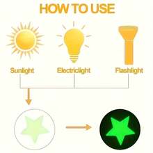 100pcs/200pcs Assorted Colorful Glow-In-The-Dark Stars, Suitable For Wall And Ceiling Decoration, Modern Minimalist Home Decor, Perfect Gift Choice - Pink - View 11