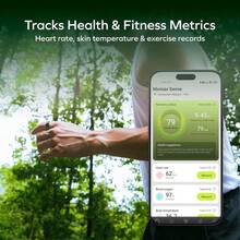 Smart Ring Anillo de seguimiento del sueo para mujeres y hombres, anillo inteligente de salud con talla 12 negro - Negro12 - Ver 6