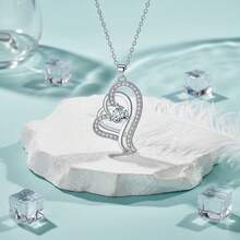 A Wealthy Feminine StyleLove At First Sight Necklace | Everlasting Heart Pendant | Hypoallergenic Fine Jewelry Clavicle Chain - Love at First Sight Heart Necklace - View 4