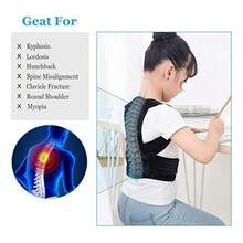 TendenciaChaleco Corrector De Postura Ortopédico Faja Lumbar Unisex Negro SCalidad premium - 1 - Ver 6