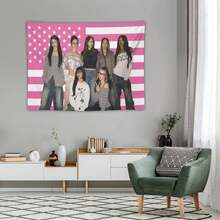 Music Poster Tapestry KATSEYE Flag For Living Room Bedroom Wall Hanging For Friends Fans Gift - 彩色 - 查看 4